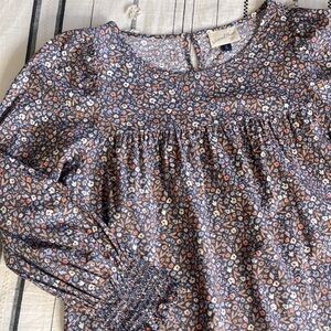 Universal thread • floral puff sleeve smocked top